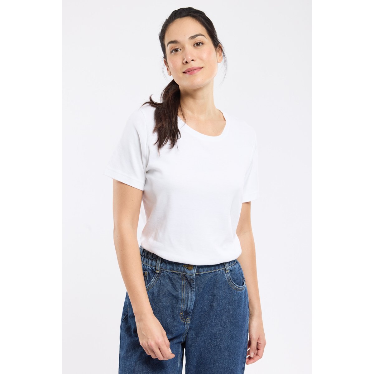 T-shirt - coton blanc, ARMOR-LUX
