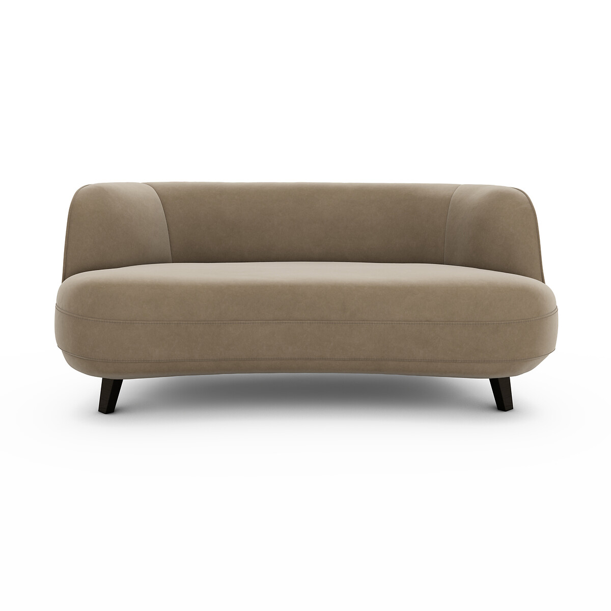 Canapé droit XS, en velours, ROSEBURY bronze, EMMANUEL GALLINA X AM.PM