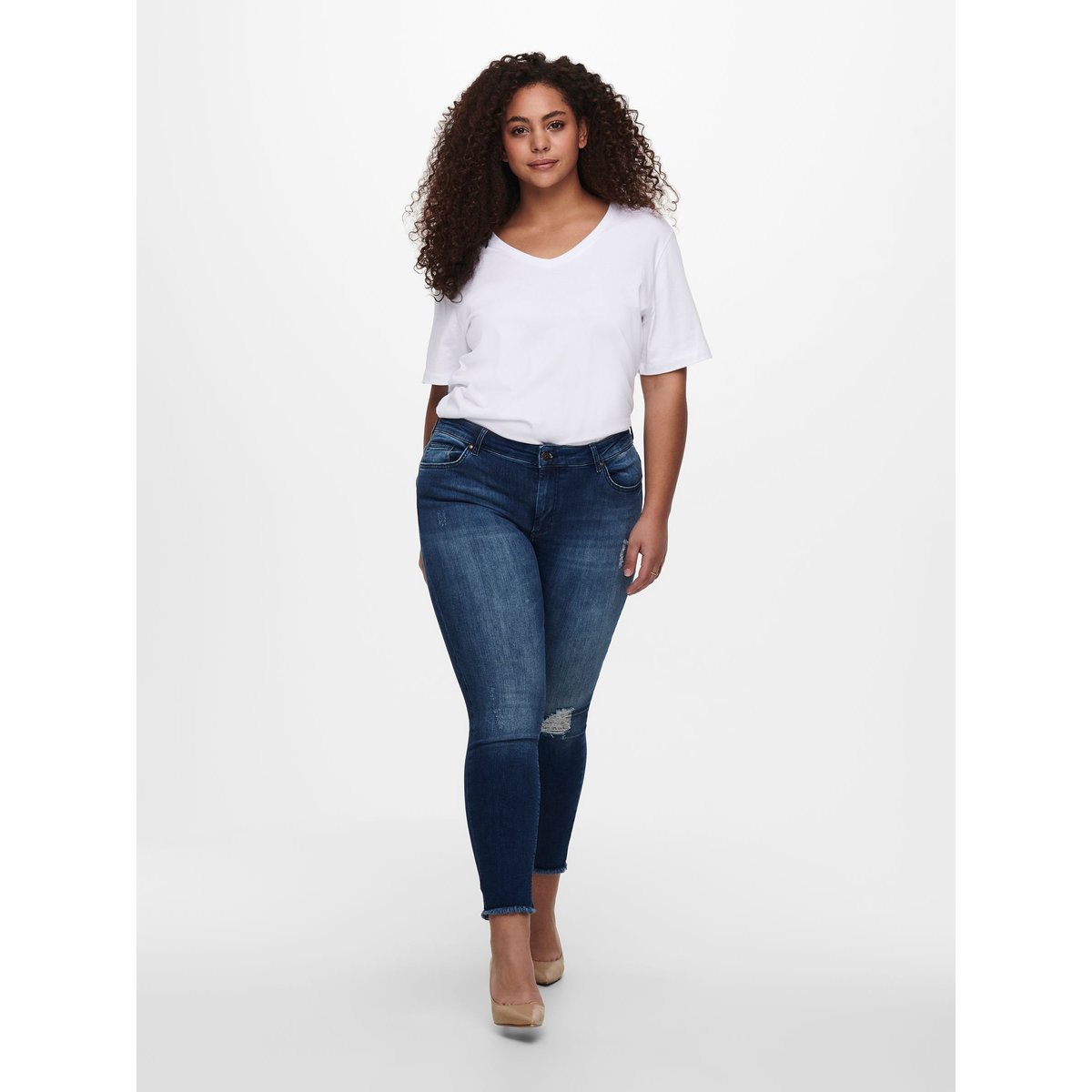 Jean Skinny medium blue denim, ONLY CARMAKOMA