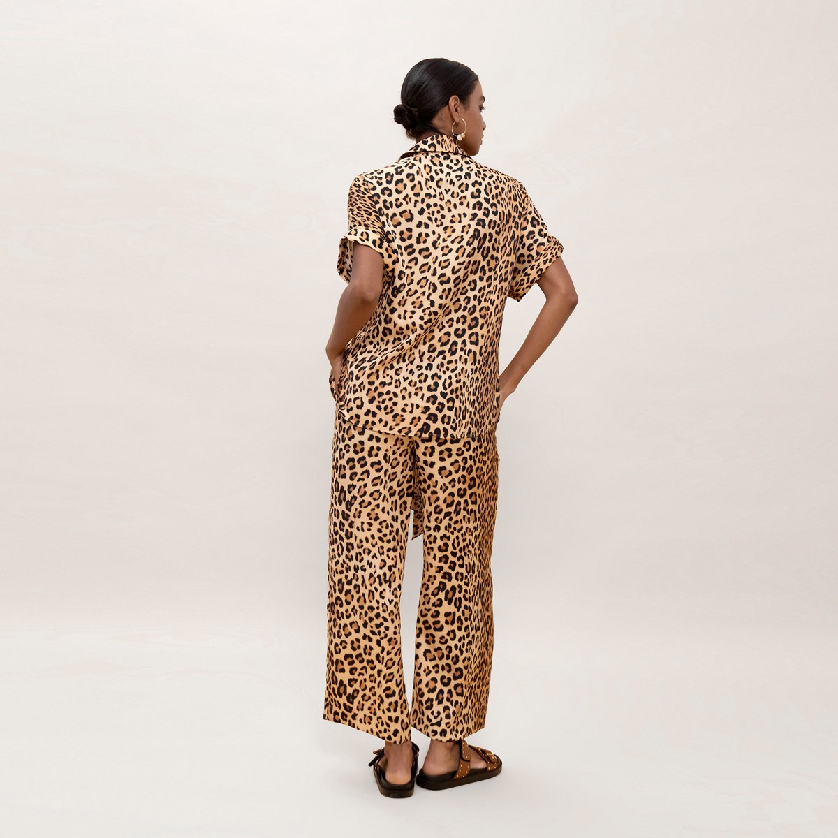 Pantalon imprimé léopard fluide léopard, LOLA CASADEMUNT