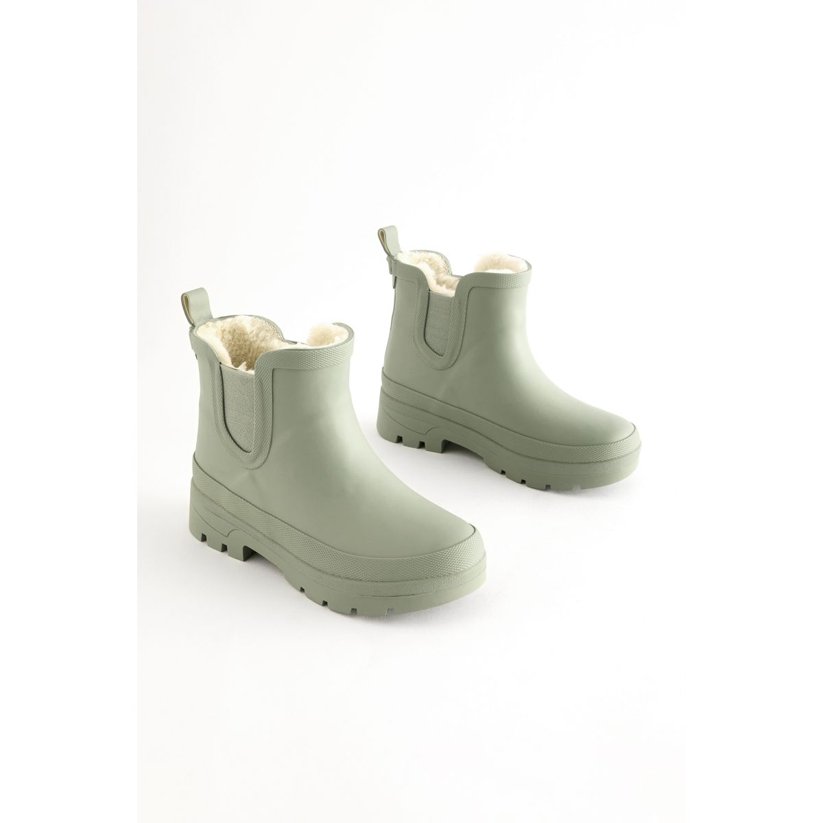Bottines chelsea à doublure chaude vert sauge, NEXT