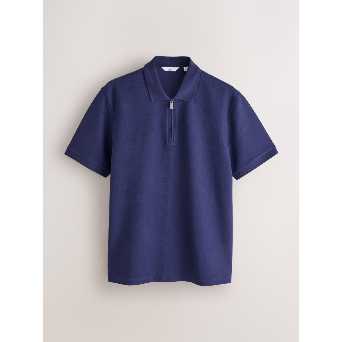 Polo standard habillé texturé rouge/gris glacé/marine, NEXT