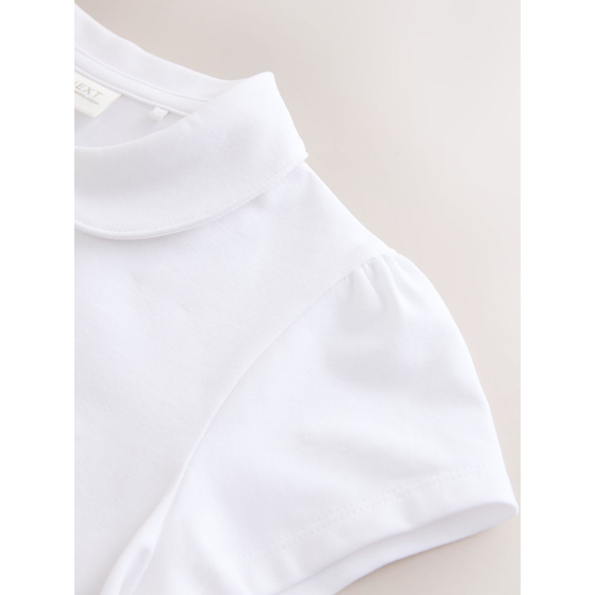 Haut d'école en coton stretch, lot de 2 blanc, NEXT