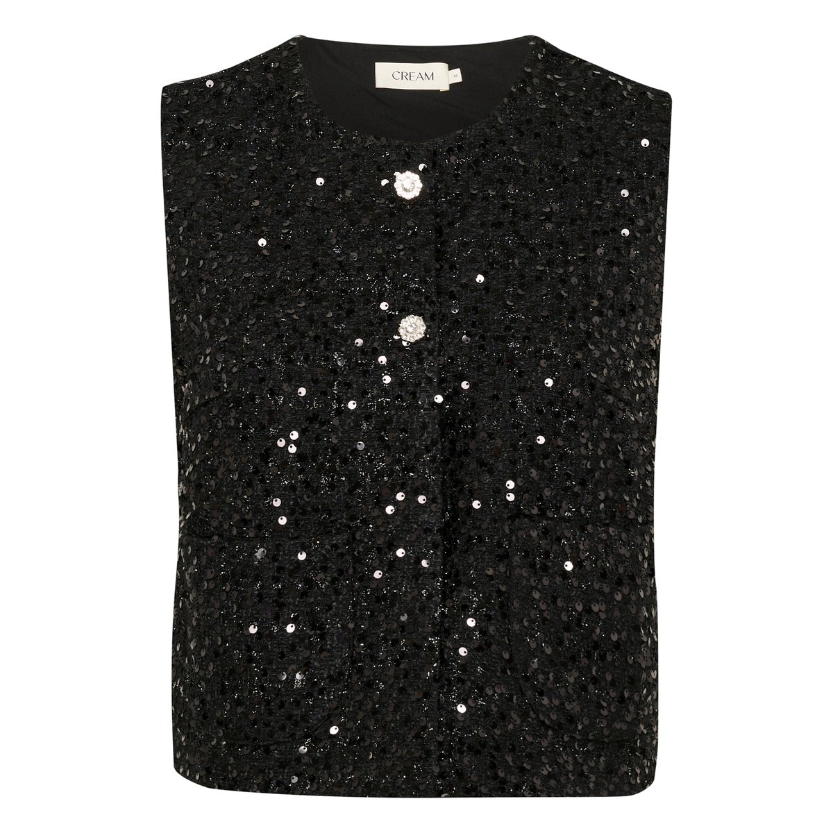 Blouse sans manches noir pitch black, CREAM