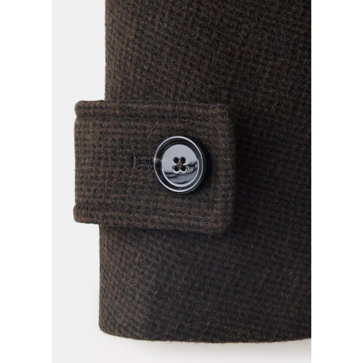 Manteau croisé laine chocolat, MANGO TEEN