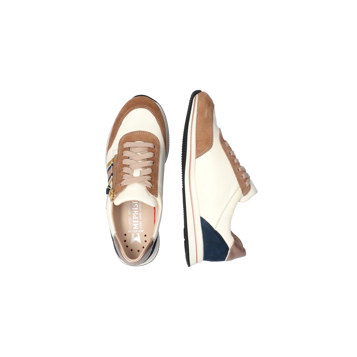 Baskets en cuir LUCILLE beige 5139, MEPHISTO
