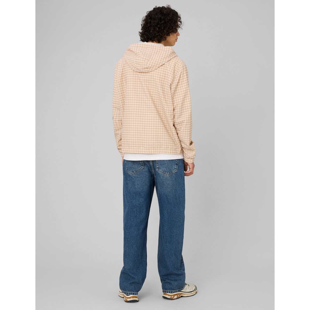 Blouson léger à capuche blanc cassé, BZB