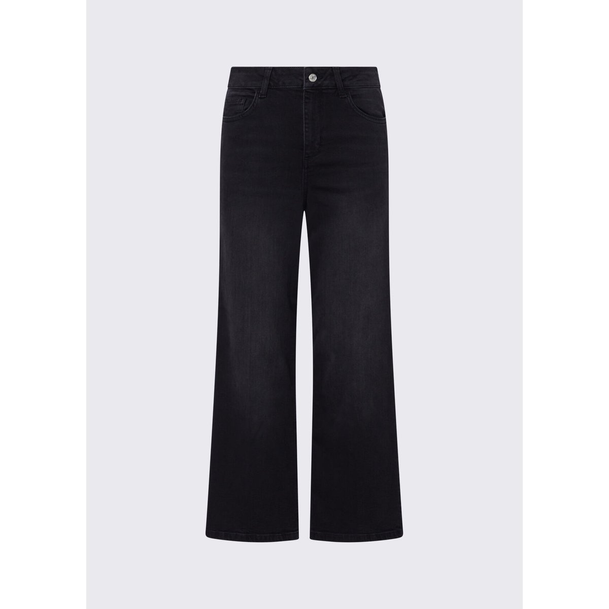 Pantalon évasé court denim noir, LIU JO