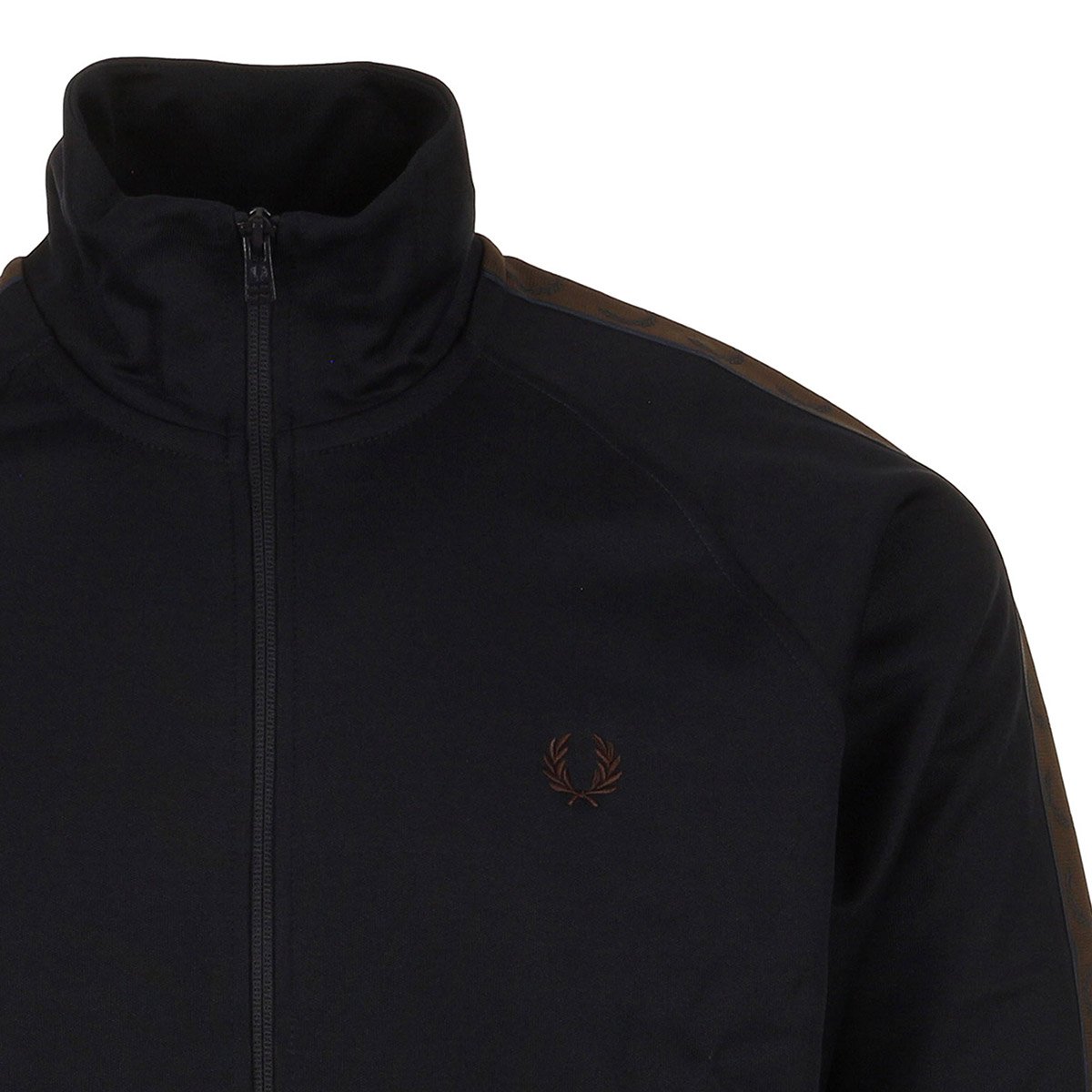 Veste Contrast Tape Track black navy, FRED PERRY