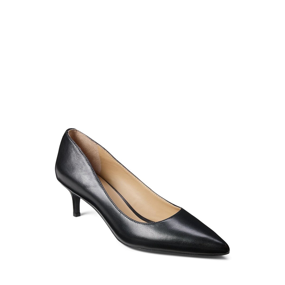 Adrienne Kitten Heel Pumps in Leather black, LAUREN RALPH LAUREN