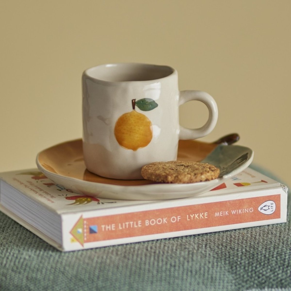 Petite tasse enfant grès AGNES orange, BLOOMINGVILLE