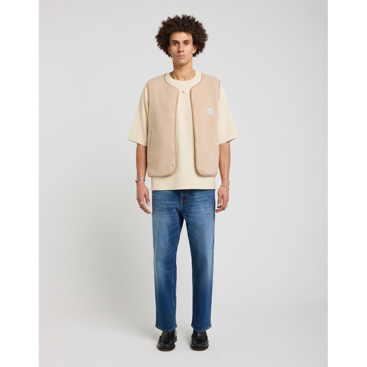 GILET SANS MANCHE ANTIC crème, PULLIN