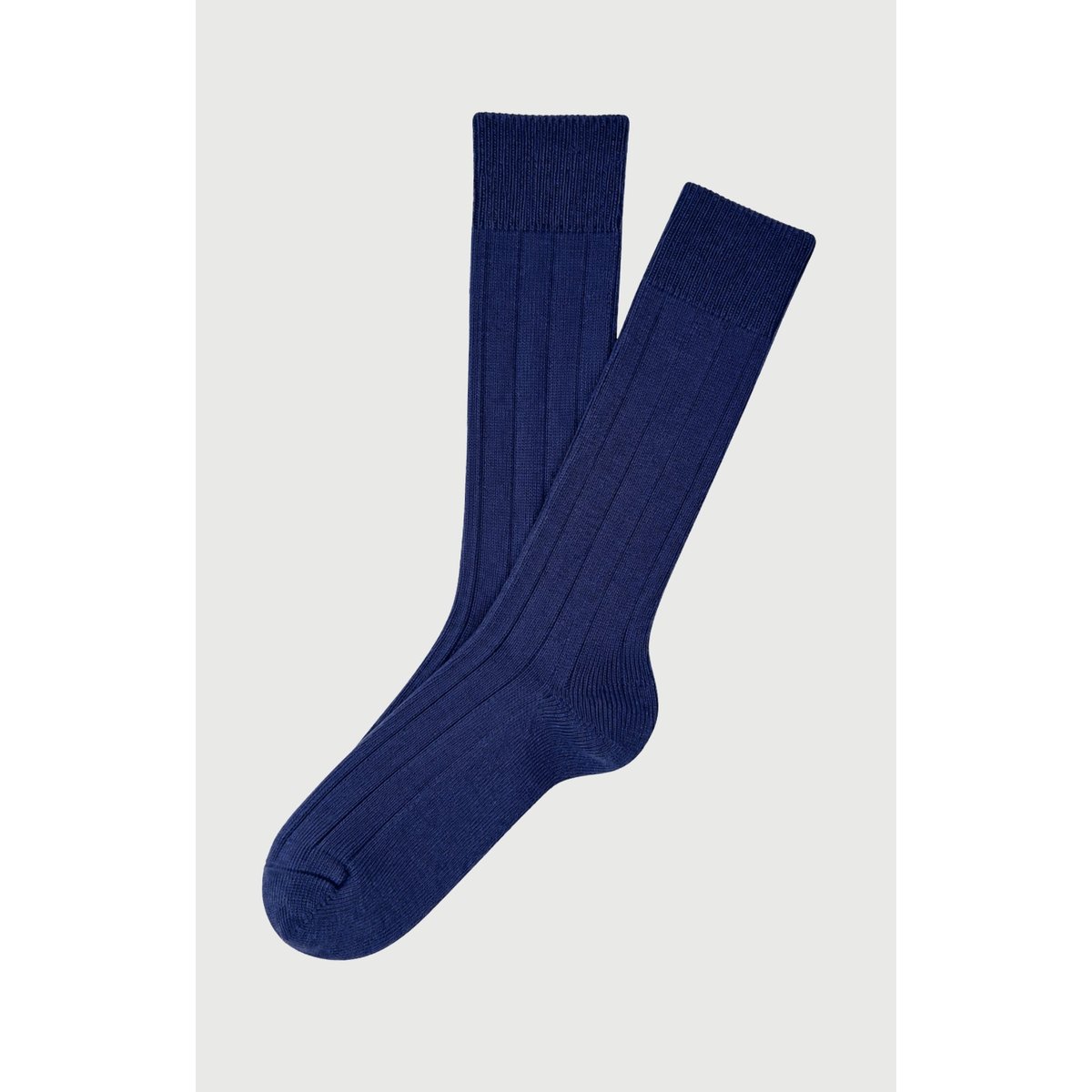 Chaussettes en laine et cachemire couleur unie Minuit marine, ARTHUR