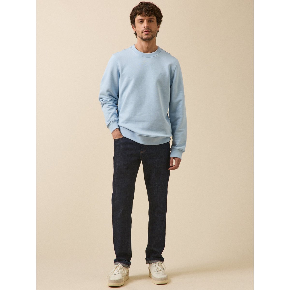 Sweat molleton coton biologique ciel, CYRILLUS