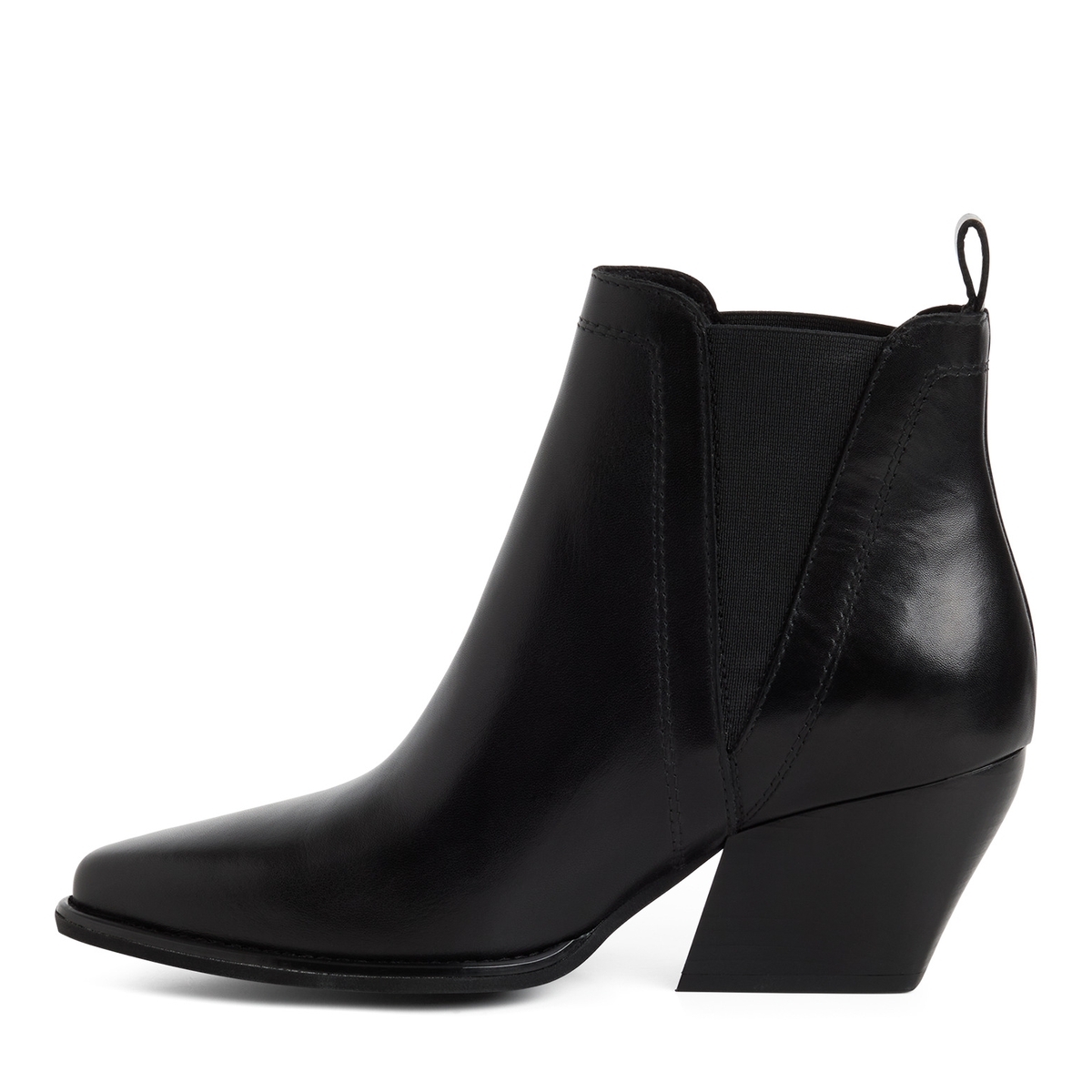 Bottine Chelsea en cuir noir cuir, TAMARIS