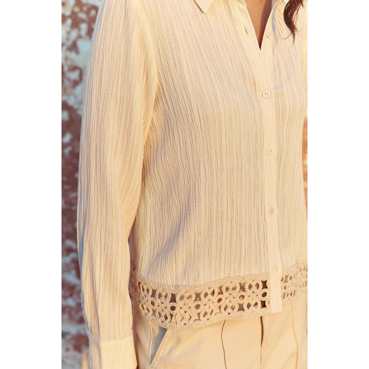 Chemise uni CHARLOTTE 11-ecru, LA PETITE ETOILE