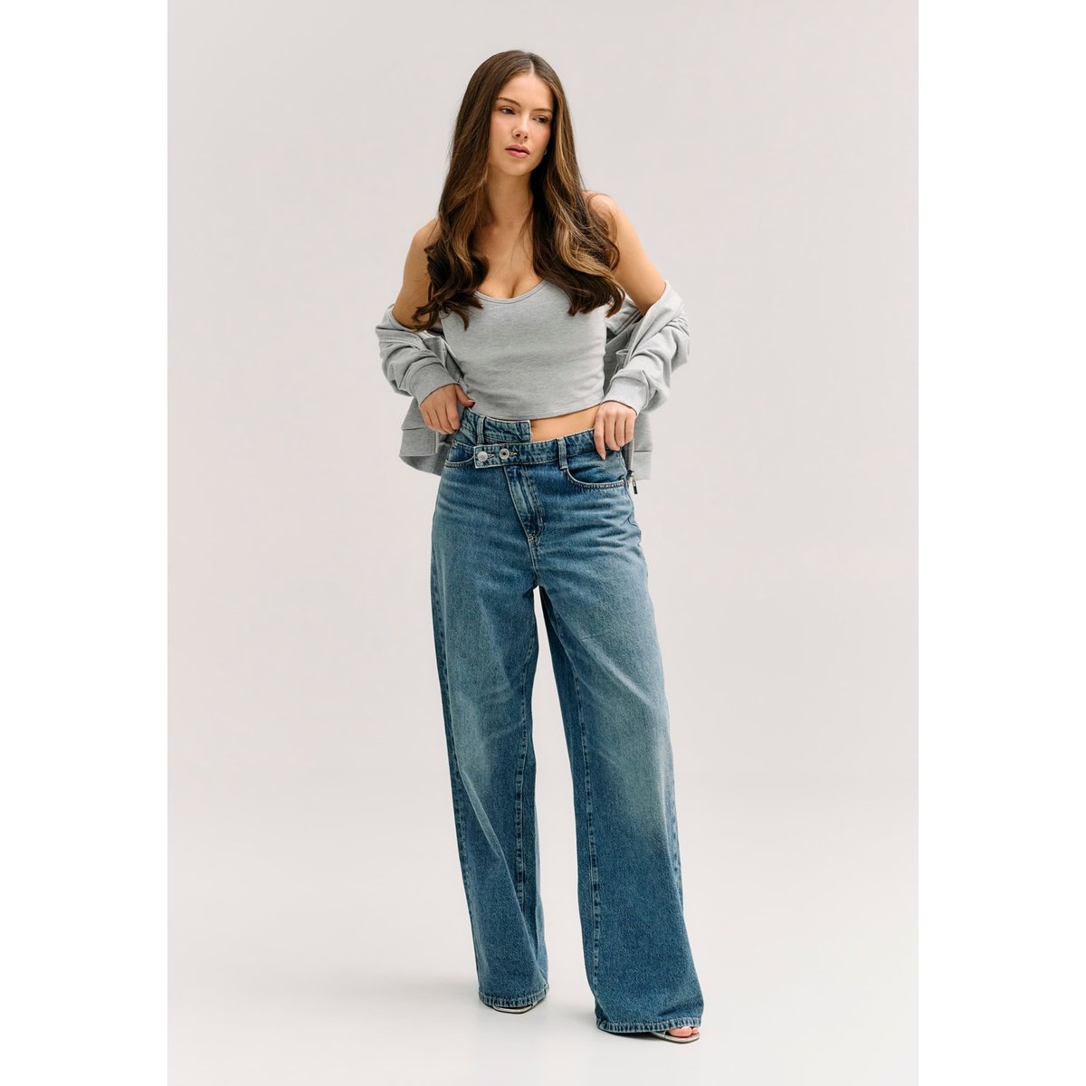 Wide-Leg Jeans bleu, GUESS