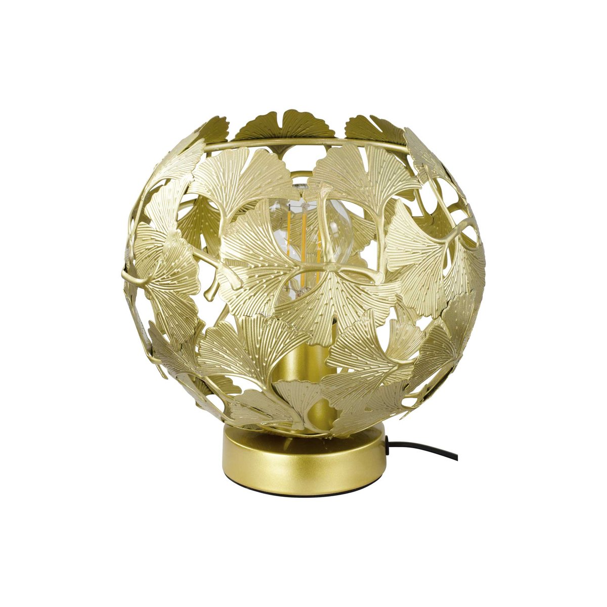 Lampe en métal feuilles de ginko biloba, OSMOSE doré, C-CREATION