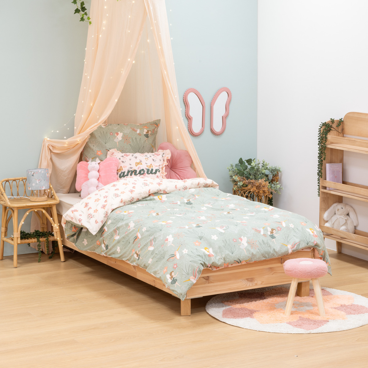 Parure de lit enfant APRIL violet, ATMOSPHERA FOR KIDS