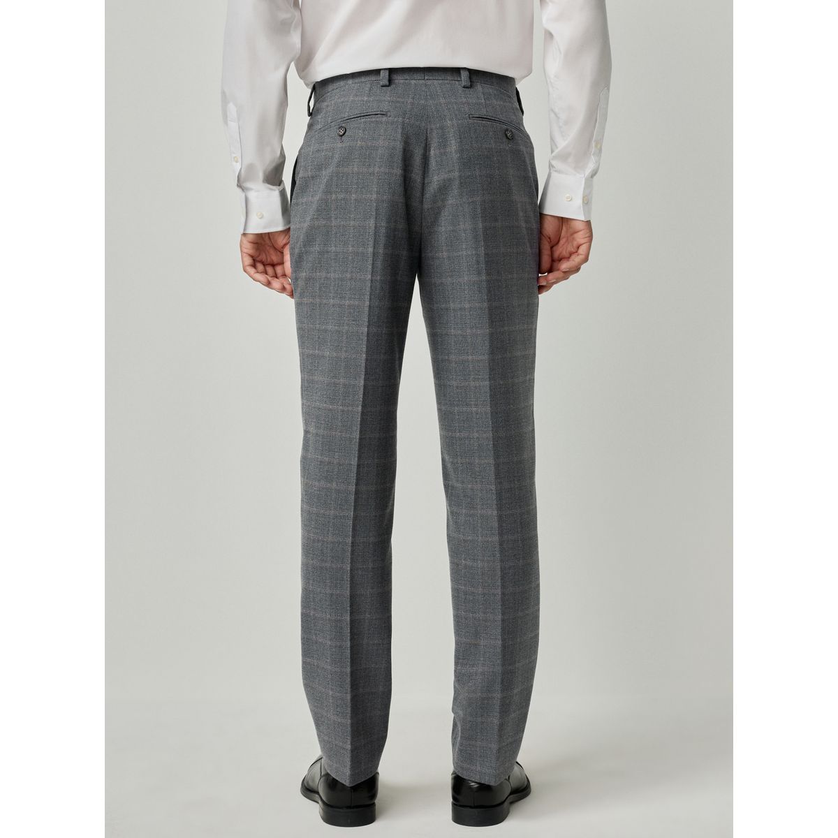 Pantalon de costume en flanelle à carreaux gris, NEXT