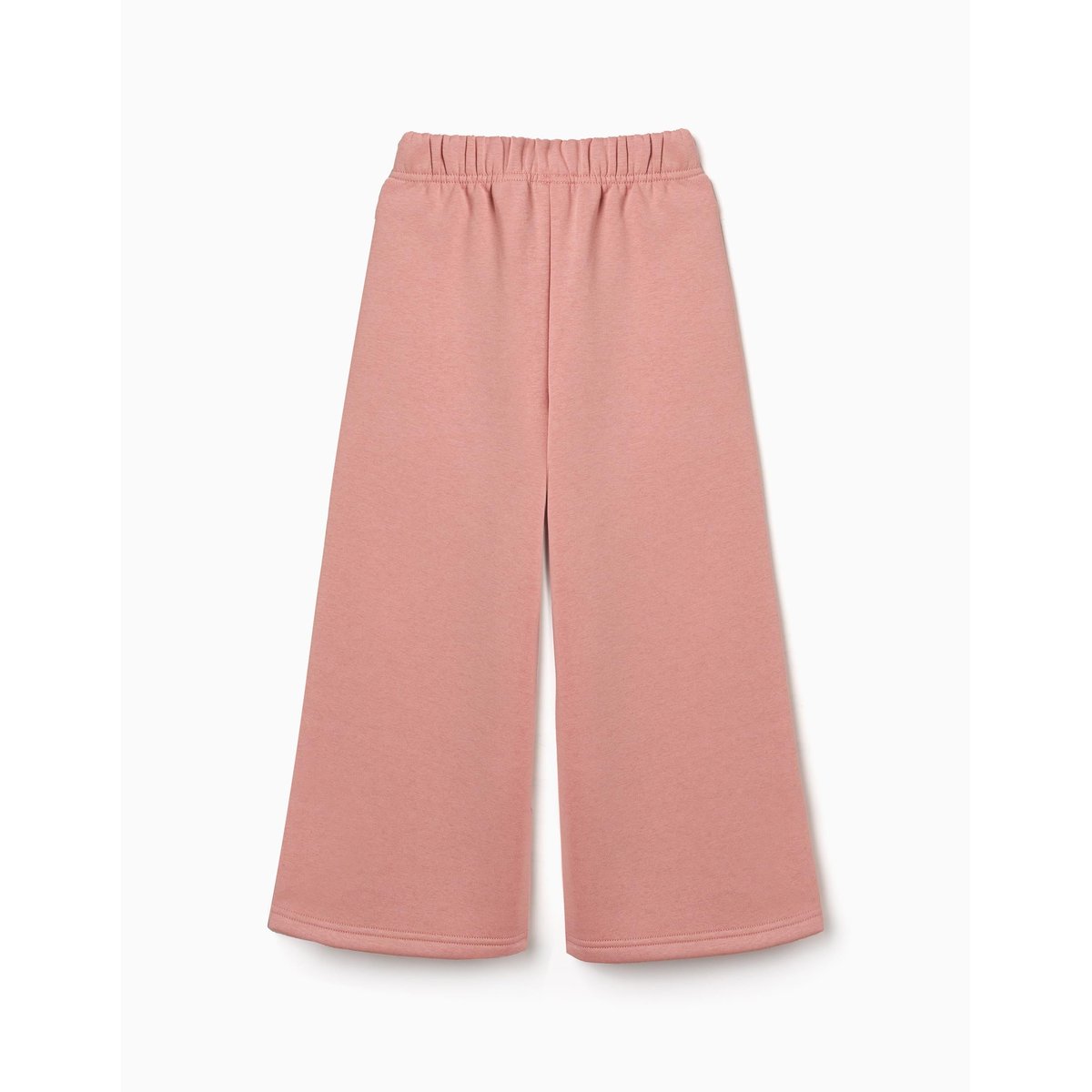 Pantalon à jambe large en molleton avec doublure en coton peigné rose, ZIPPY