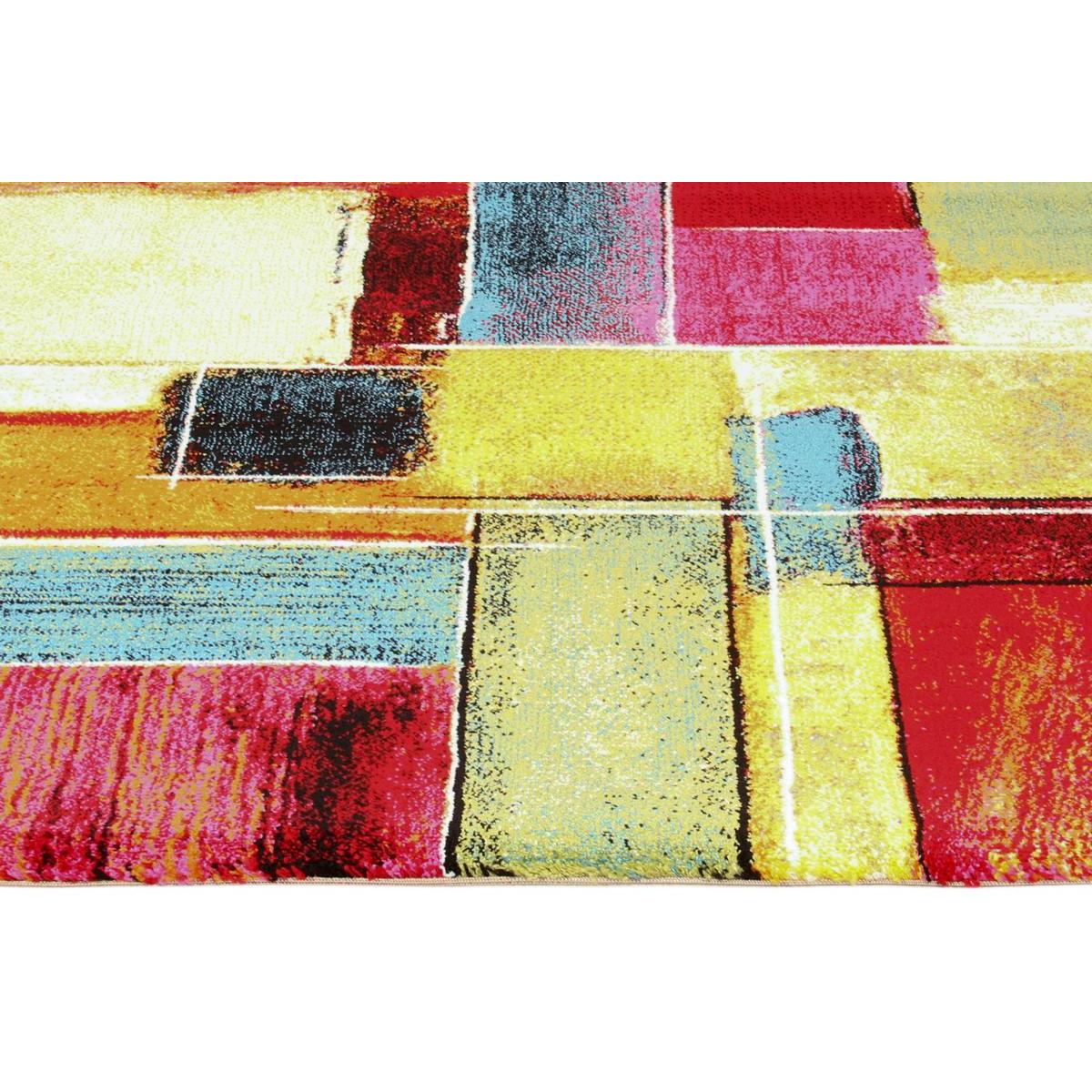 Tapis à motif multicolore 160 x 230 cm CANDY rouge, MILIBOO