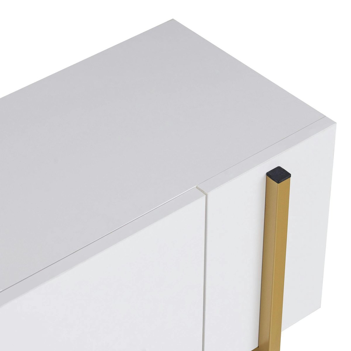 Meuble TV 2 portes 180 cm MARFA blanc - doré, PIER IMPORT