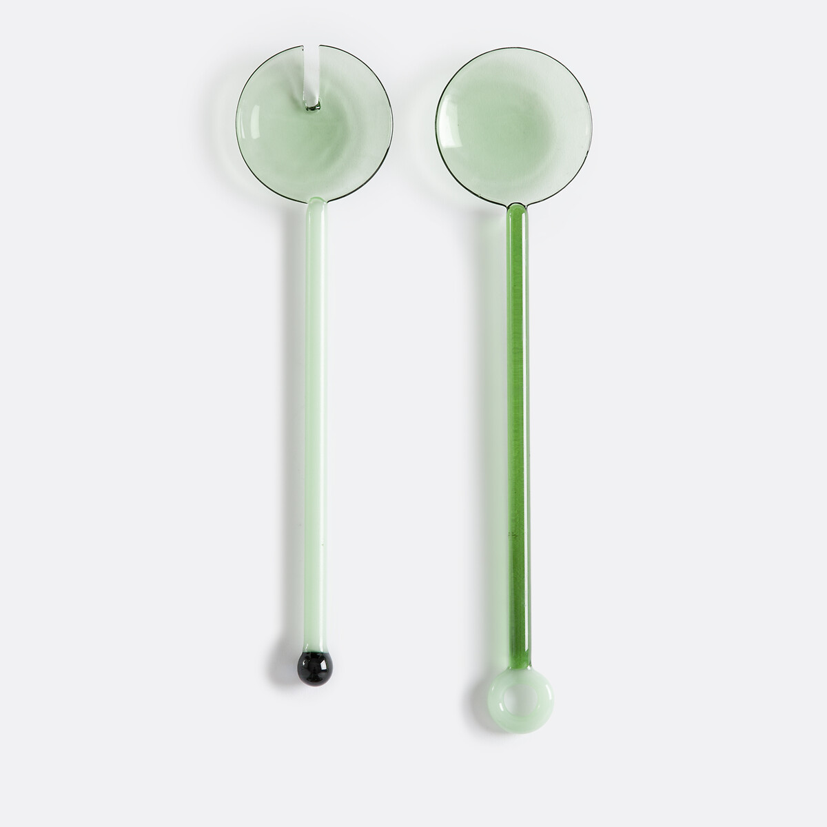 Couverts à salade en verre borosilicate, Viria vert, LA REDOUTE INTERIEURS