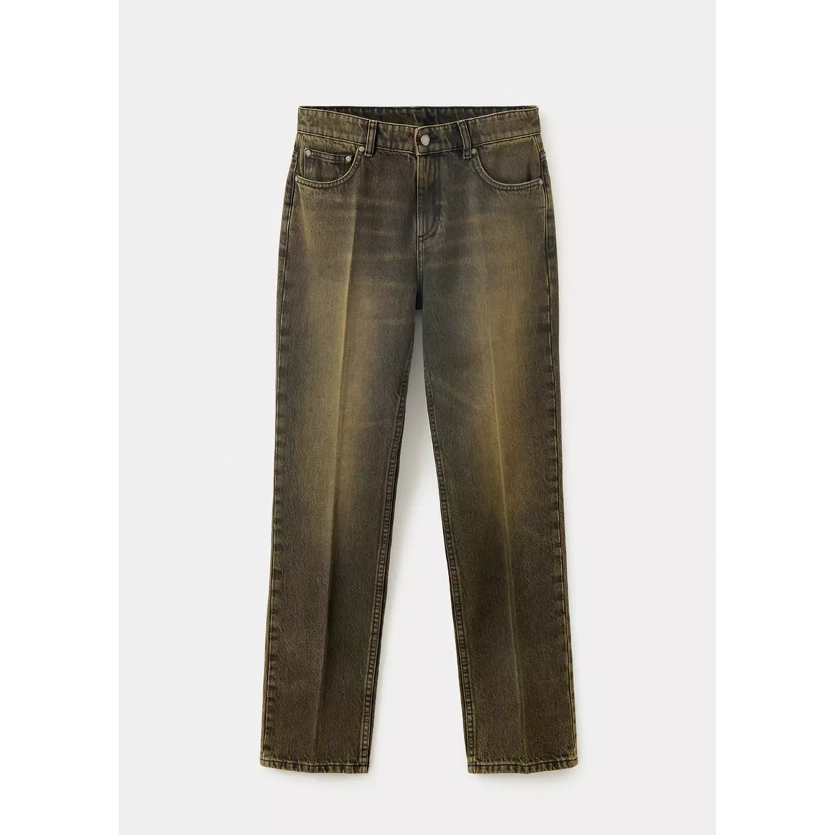 Jean slim usé bleu foncé vintage, MANGO
