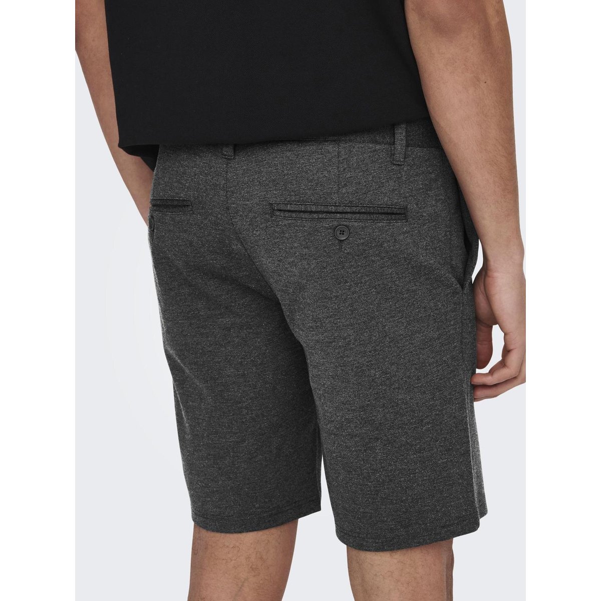 Short Chino dark grey melange, ONLY & SONS