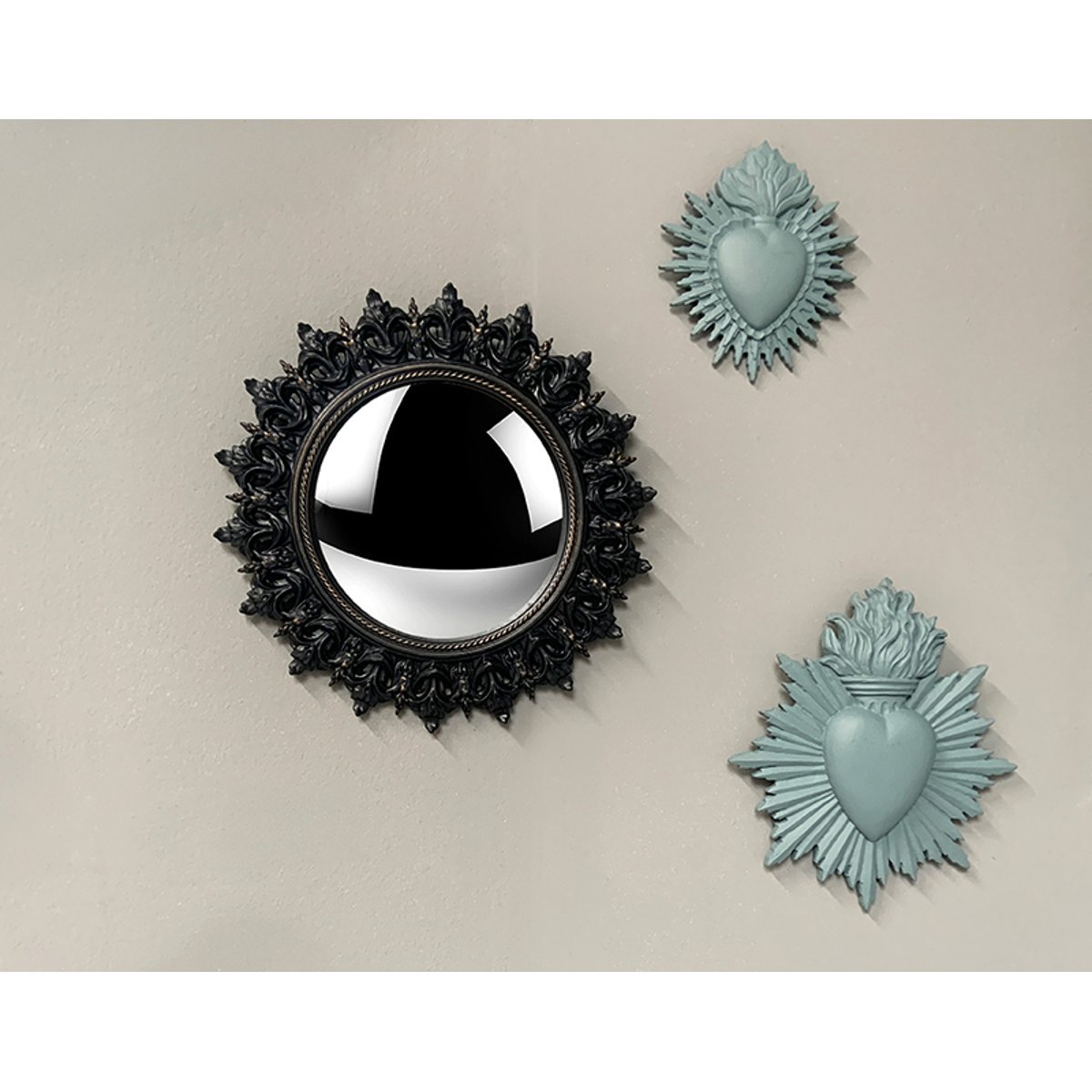 Miroir convexe épis 21.3cm noir, EMDE