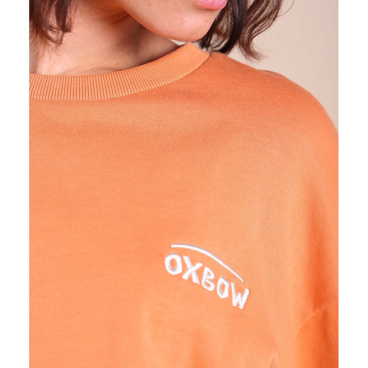 Sweat large col rond uni SARDI cinnamon, OXBOW