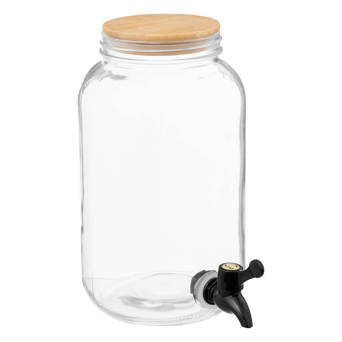Lot de 2 distributeurs de boisson 3,3 L avec 6 verres DUO transparent, SECRET DE GOURMET