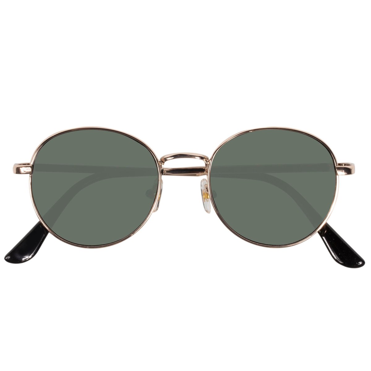 Lunettes de soleil forme ronde, 10 à 12 ans, branches métal, verres polycarbonates catégorie 3 jaune doré, ISOTONER