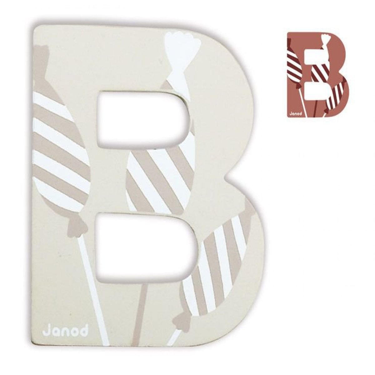 Lettre de l'alphabet ABCDeco B beige, JANOD