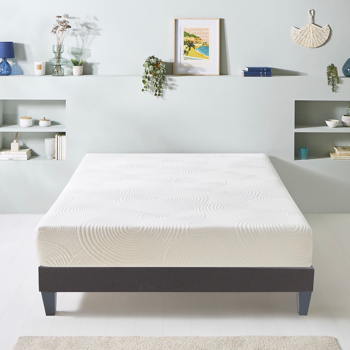 Matelas Mousse Hera 180x200 cm Accueil Mémoire de forme blanc, OLYMPE LITERIE