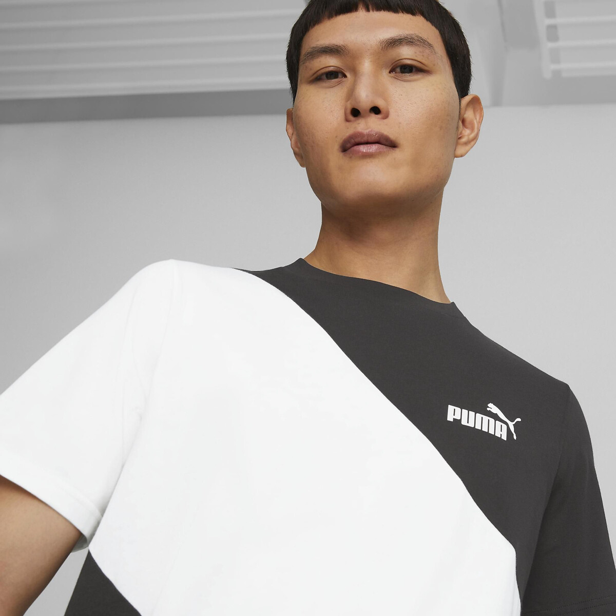 T-shirt manches courtes Power noir/blanc, PUMA