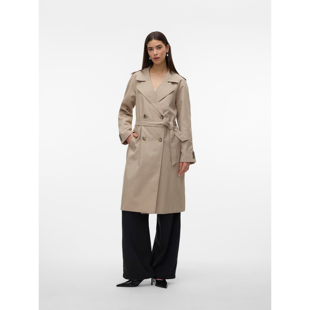 Trench Coat silver mink, VERO MODA