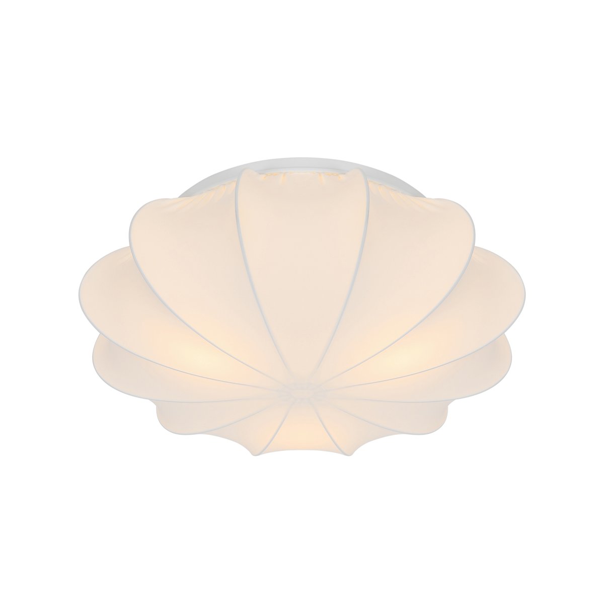 Plafonnier rond en textile et métal, AERON blanc, NORDLUX