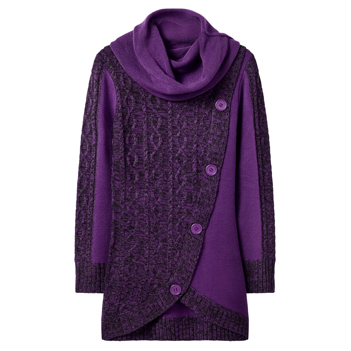 Long Pull Douillet à Col Bénitier violet, JOE BROWNS
