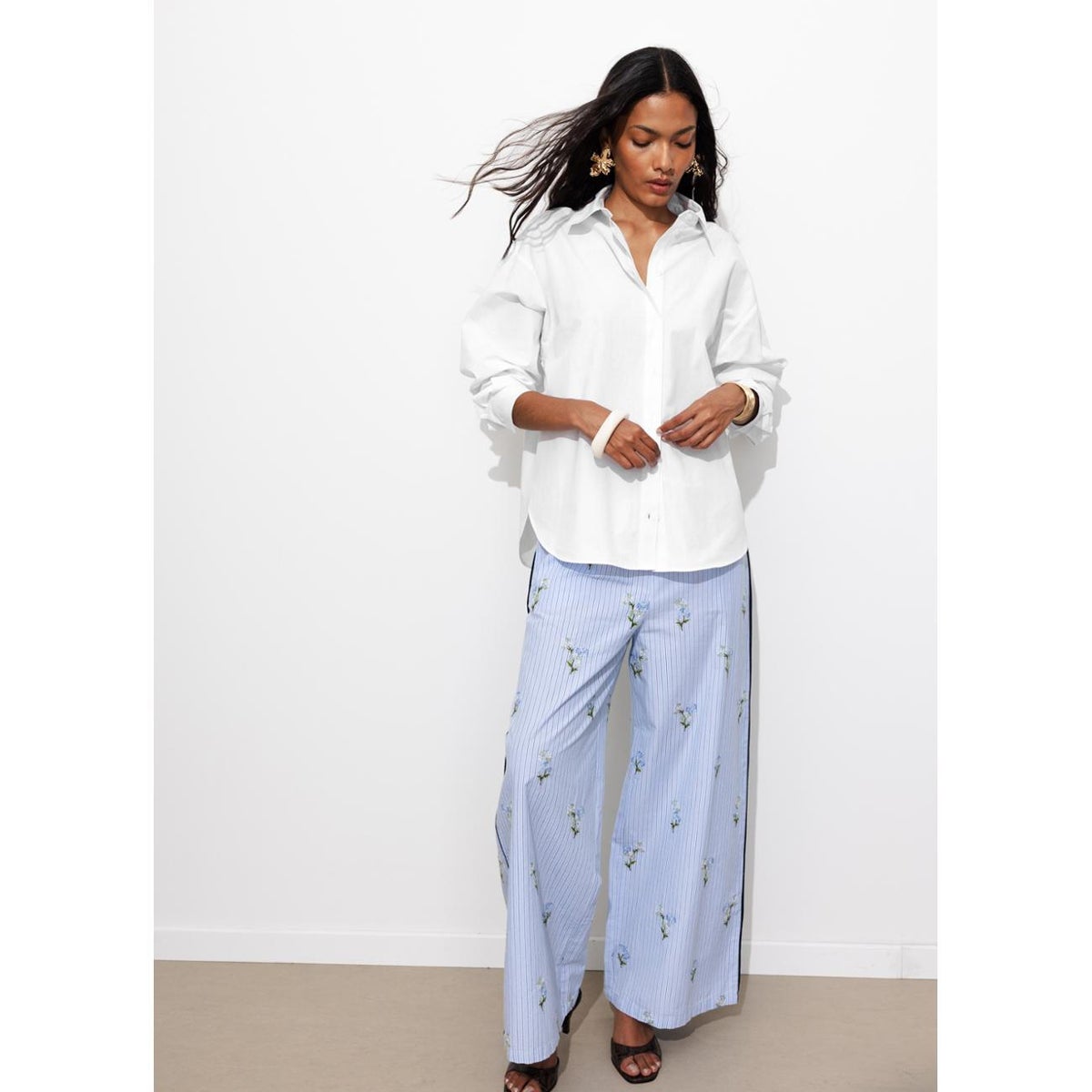 Chemise oversize unie blanc, PROMOD