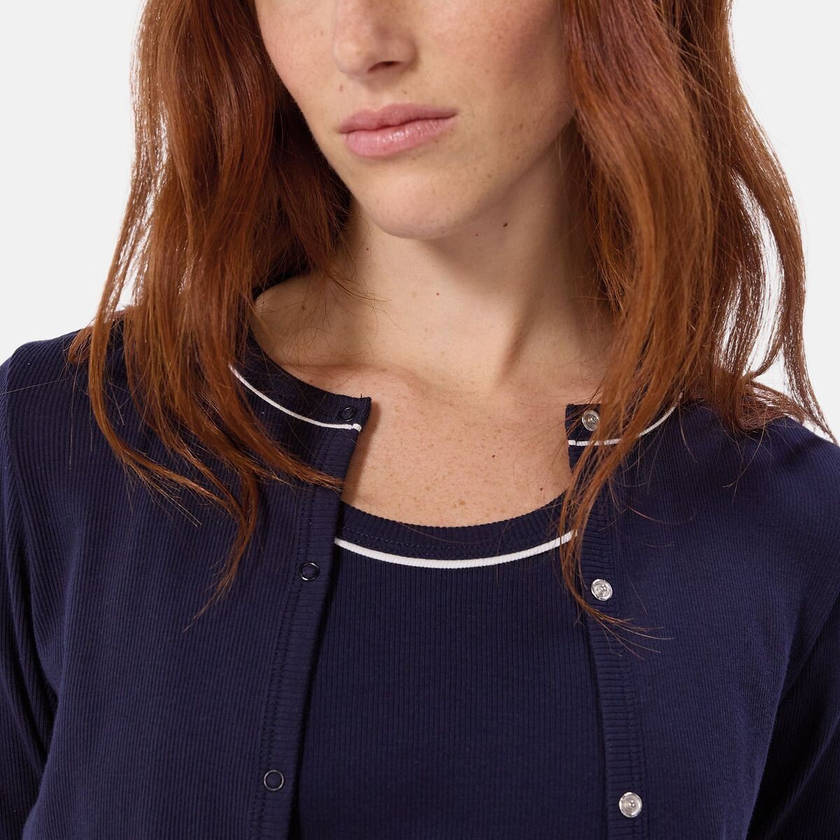 Cotton Cardigan navy, PETIT BATEAU
