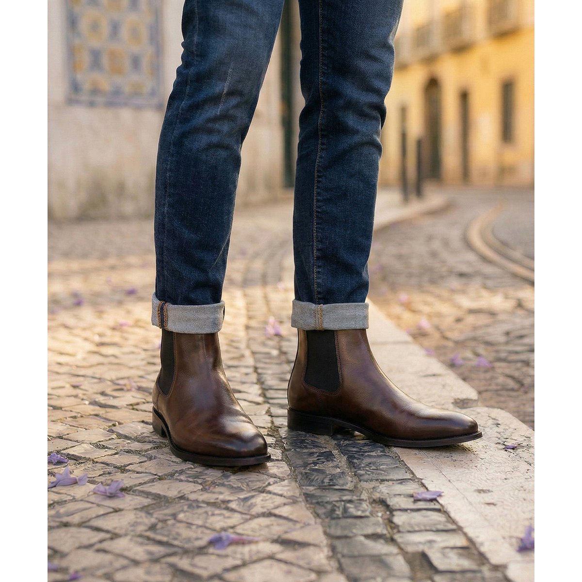 Bottines cuir CHELSEA marron, FINSBURY