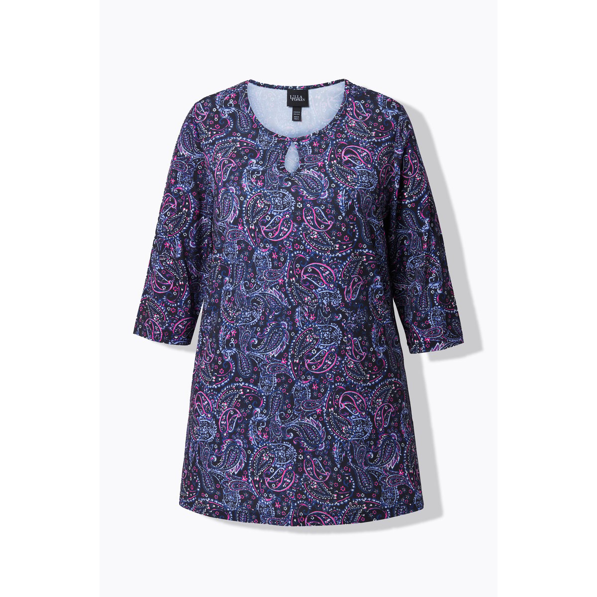 T-shirt à manches 3/4 et col rond noir, ULLA POPKEN