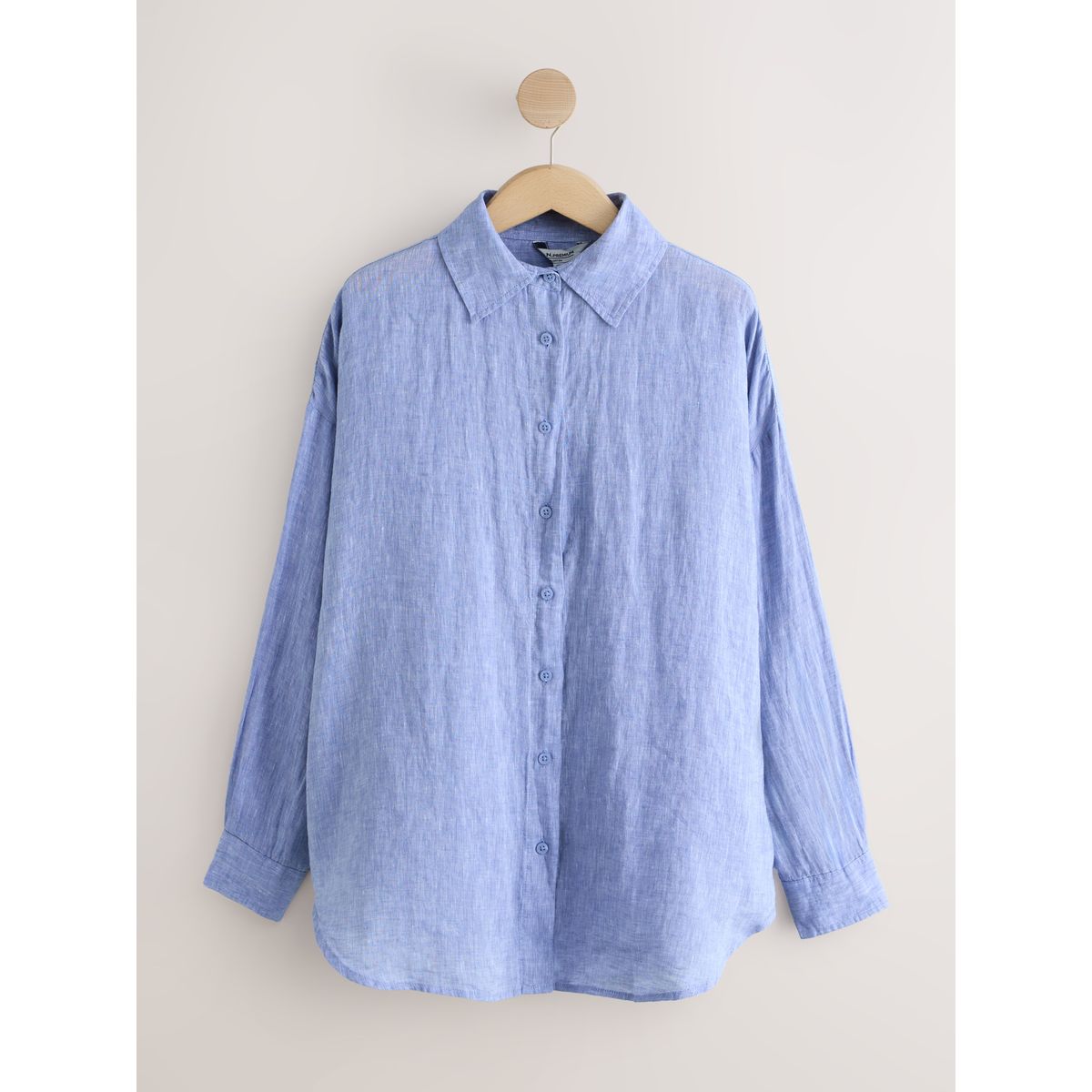 Chemise lin n. premium bleu, NEXT