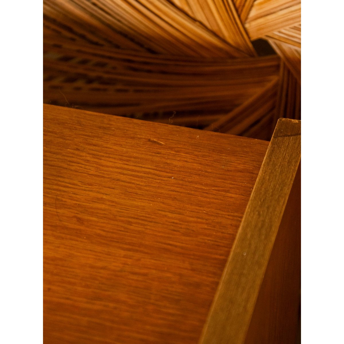 Commode scandinave aux poignées brutalistes Olga N°1076 - Bon état bois clair, DEBONGOUT