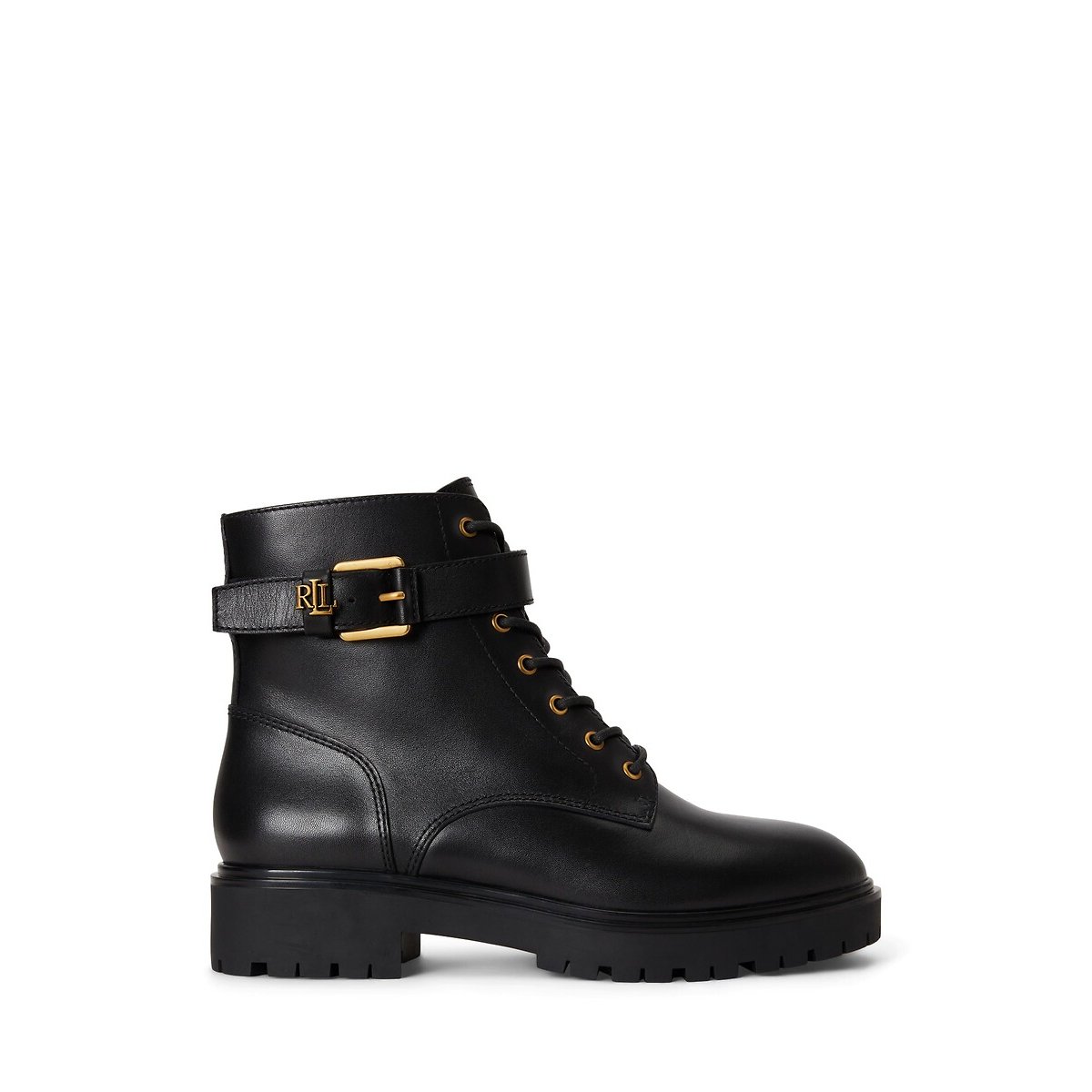 Bottines à lacets en cuir, ALLYSON noir, LAUREN RALPH LAUREN