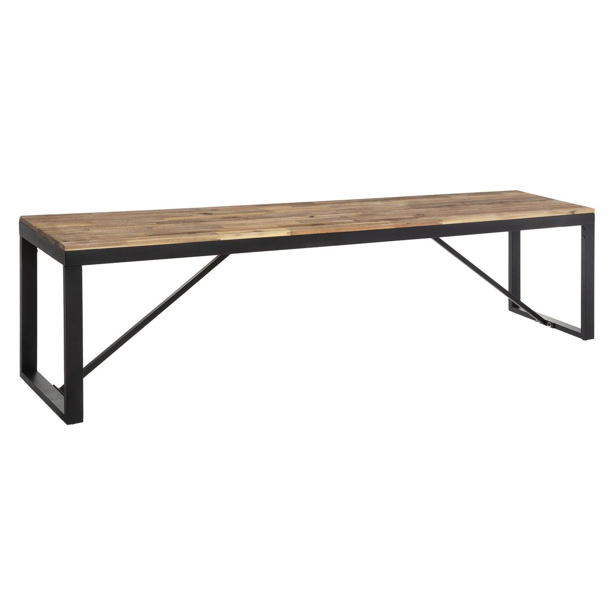 Banc de table à manger industriel EDENA noir, ATMOSPHERA