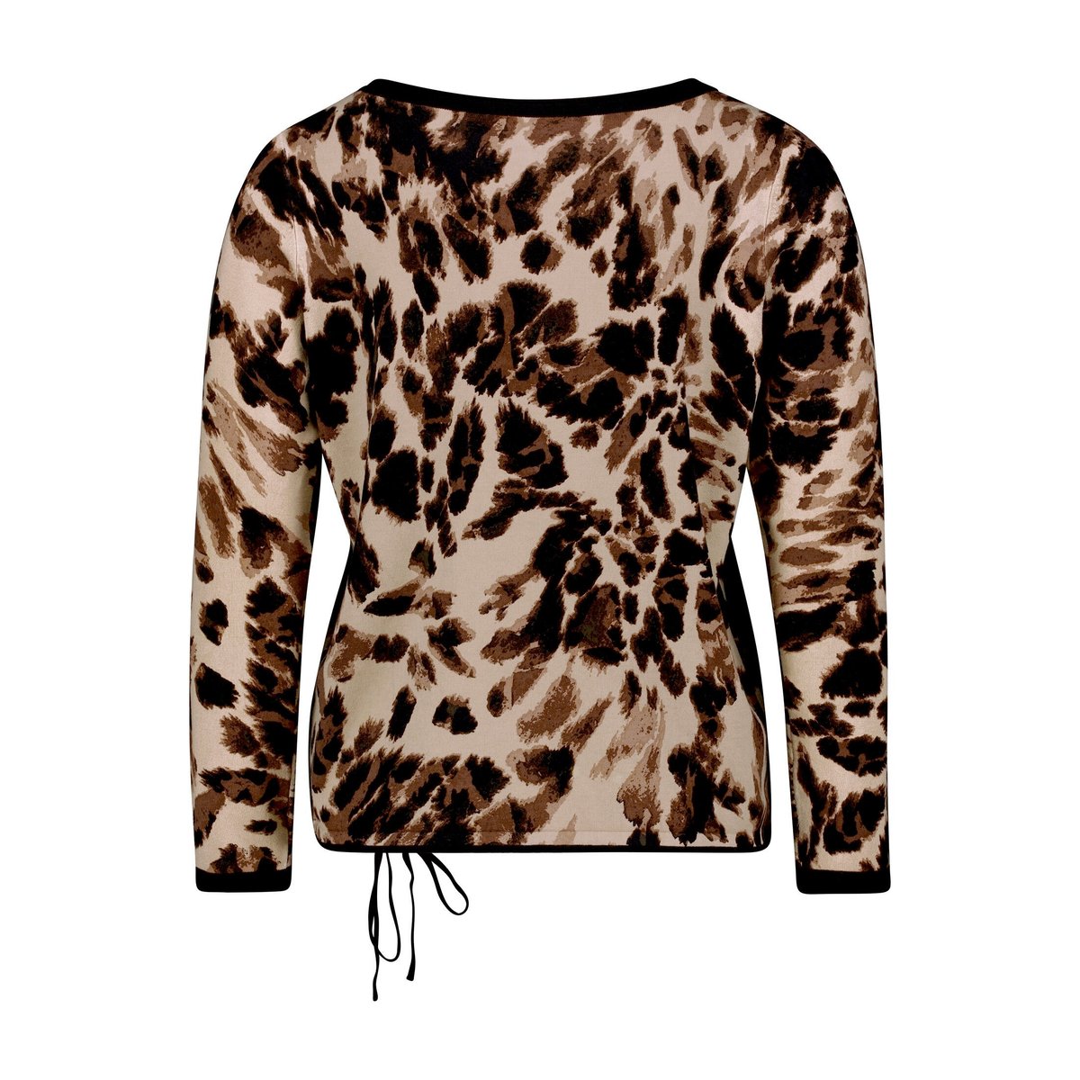 Pull-over en maille à manches longues beige/noir, BETTY BARCLAY