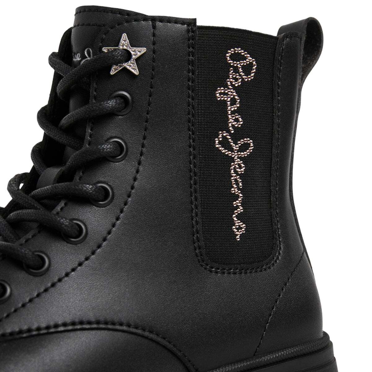 Bottes Avec Logo En Strass noir, PEPE JEANS